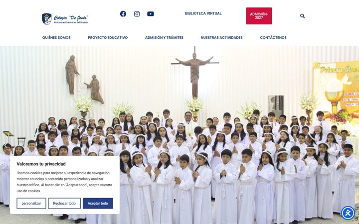 Screenshot of colegiodejesus.edu.pe