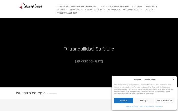 Screenshot of colegiodelcarmen.es