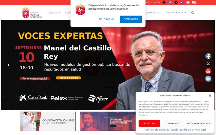 Screenshot of colegiodemedicos.es