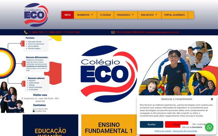 Posnetek zaslona colegioeco.com.br