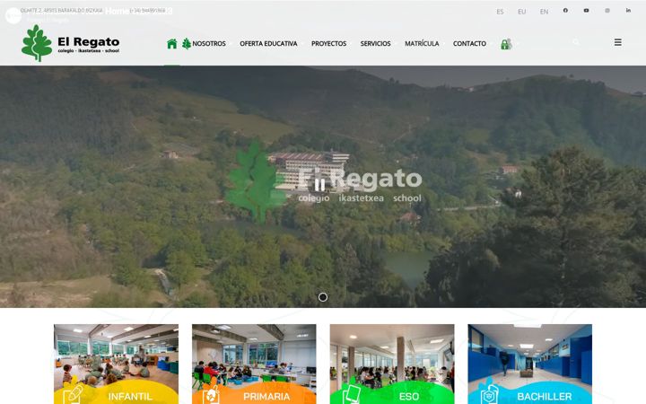 Screenshot of colegioelregato.com