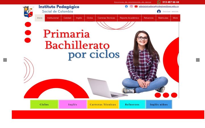 Екранна снимка на colegioenlinea.edu.co