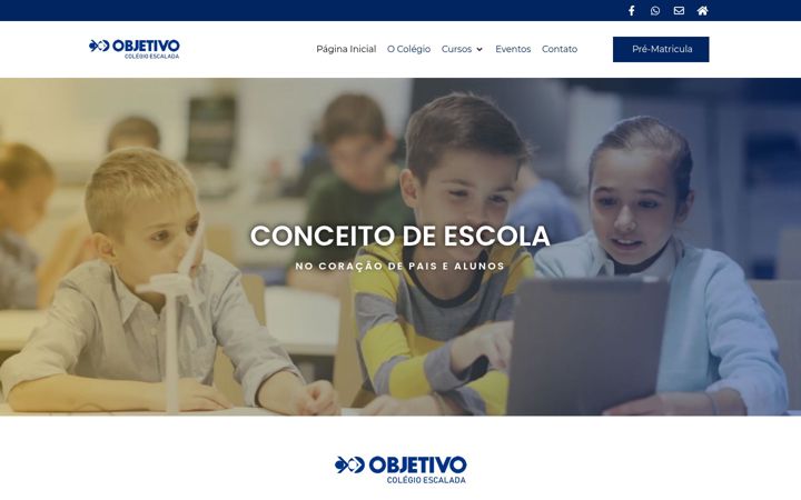 Screenshot stránky colegioescalada.com.br