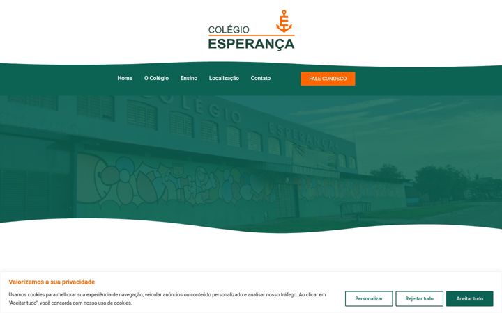 Screenshot stránky colegioesperanca.com.br
