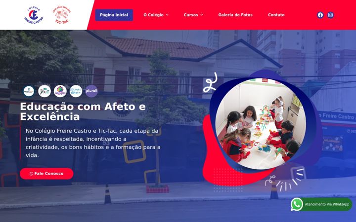 Screenshot von colegiofreirecastro.com.br