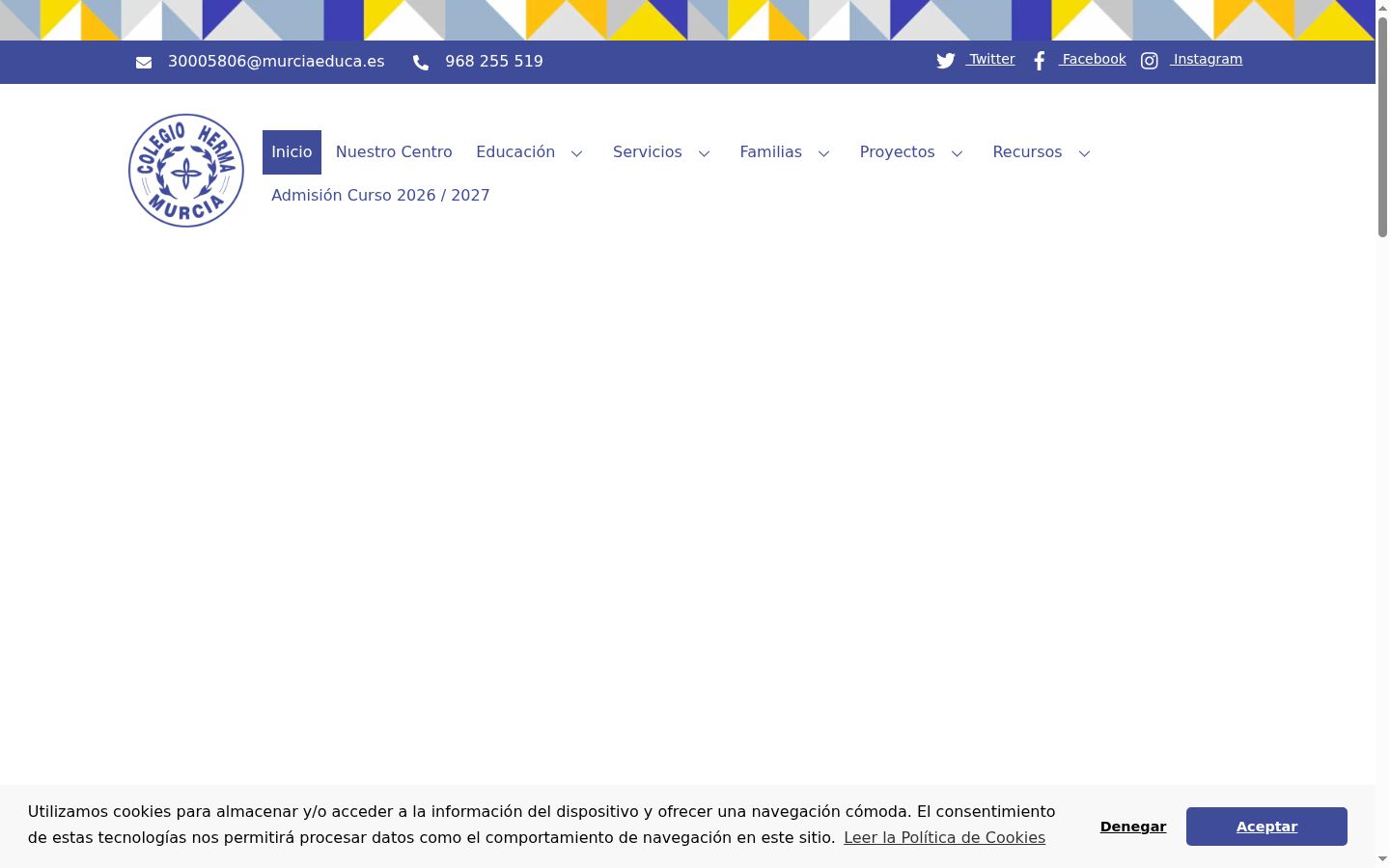 Screenshot des Einwilligungsbanners vor jeglicher Interaktion
