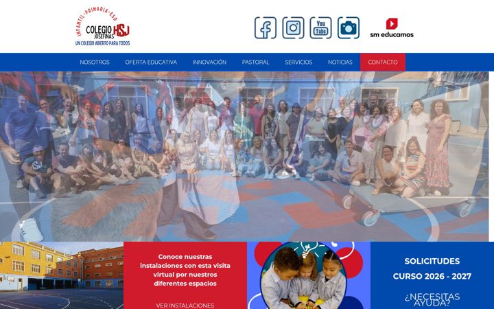 Screenshot of colegiohijasdesanjose.com