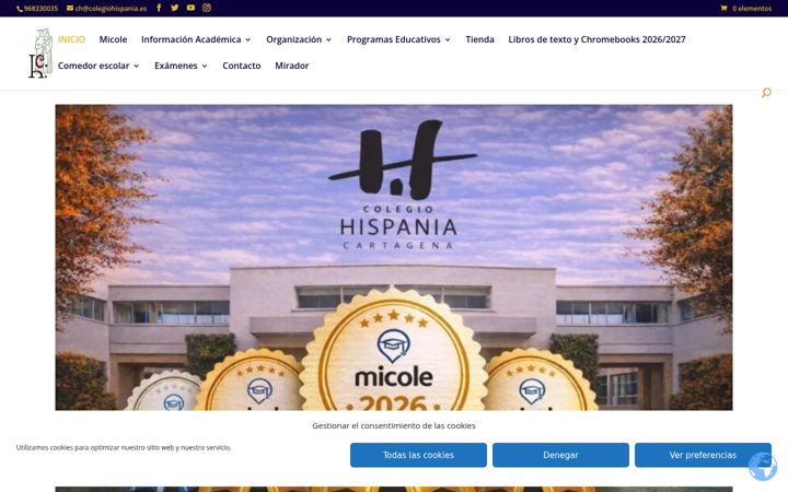 Screenshot of colegiohispania.es