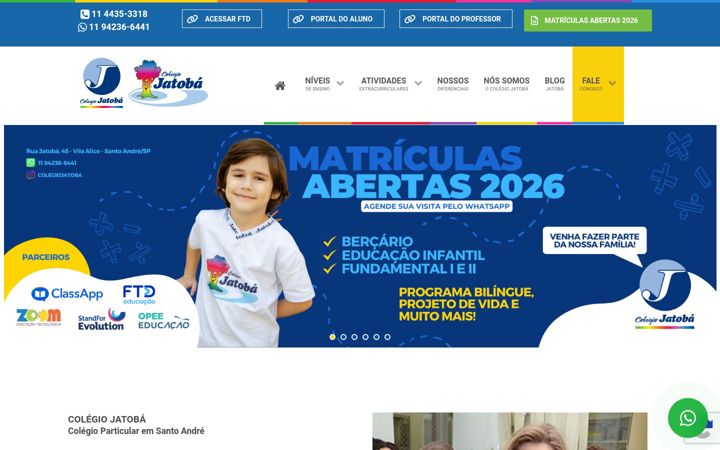 Screenshot von colegiojatoba.com.br