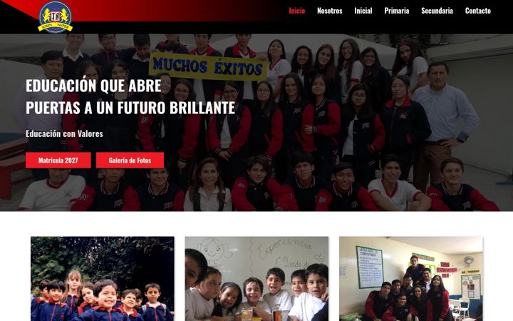 Screenshot of colegiojohnneper.com