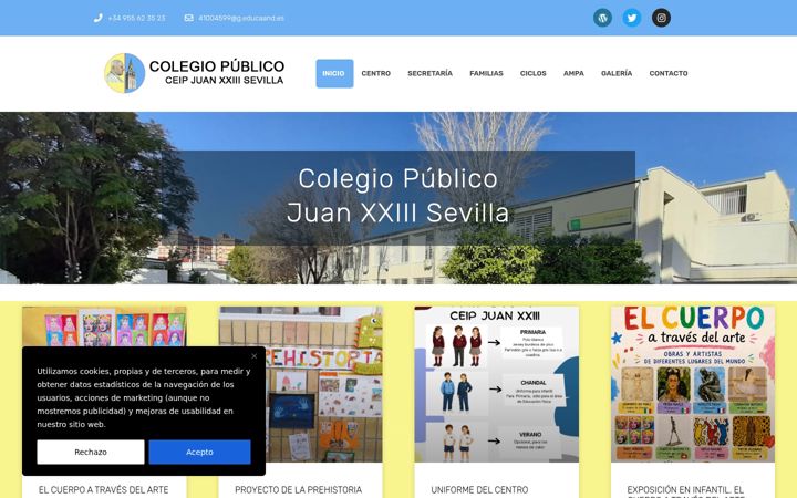 Screenshot of colegiojuanxxiiisevilla.es