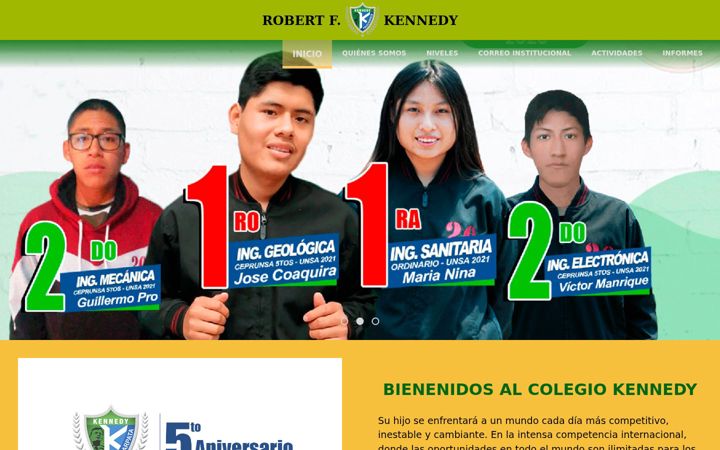 Screenshot of colegiokennedy.edu.pe