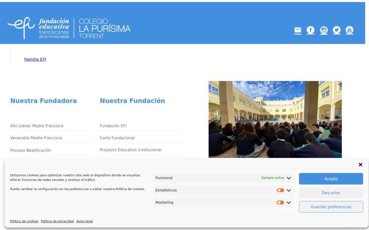 Captură de ecran a colegiolapurisima.org