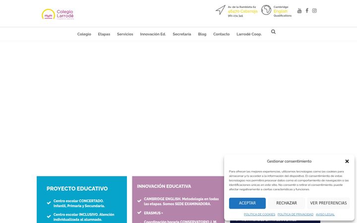 Screenshot of colegiolarrode.com