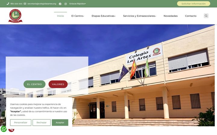 Captură de ecran a colegiolasartes.org