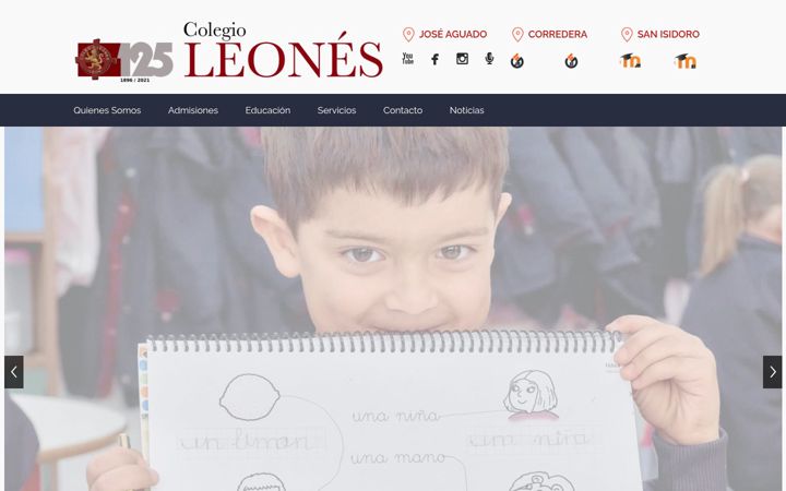 Screenshot of colegioleones.es