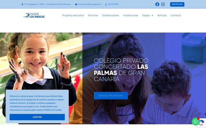 Screenshot of colegiolosangelesaltavista.es