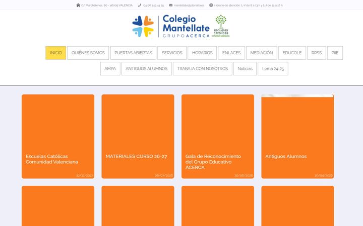 Screenshot of colegiomantellate.es