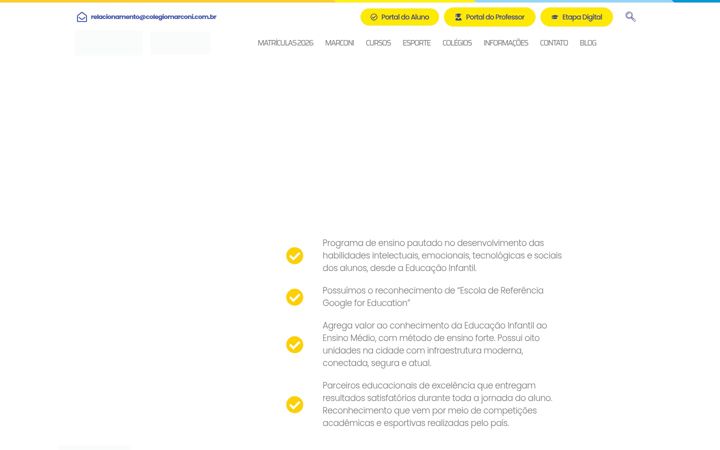 Screenshot of colegiomarconi.com.br