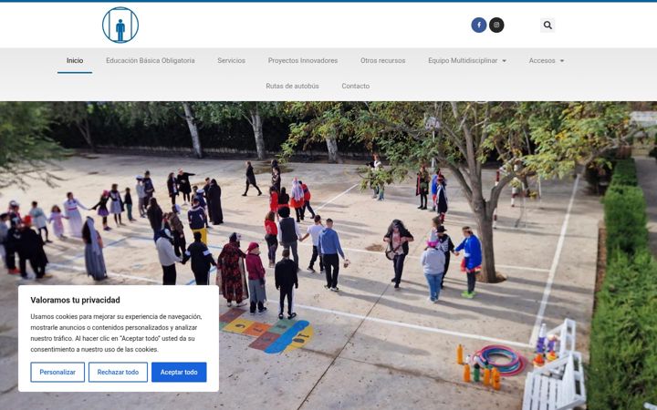 Screenshot of colegiomaria-soriano.es