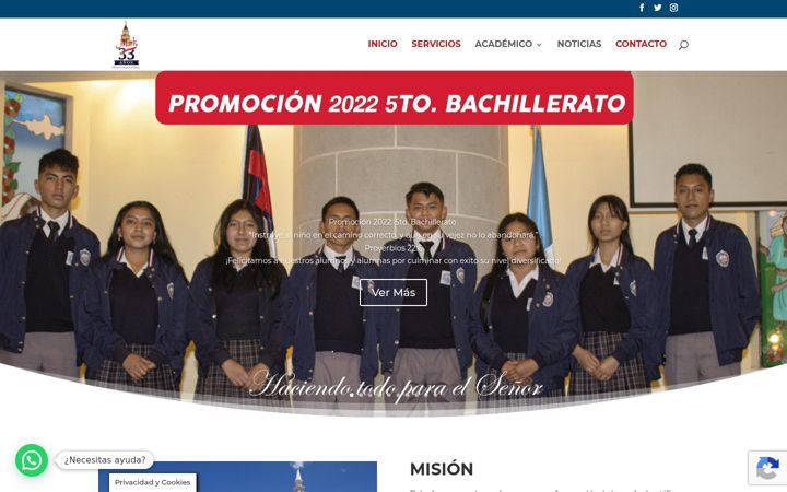 Screenshot of colegiomark.edu.gt