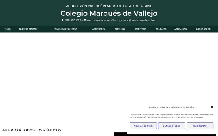 Screenshot of colegiomarquesdevallejo.es