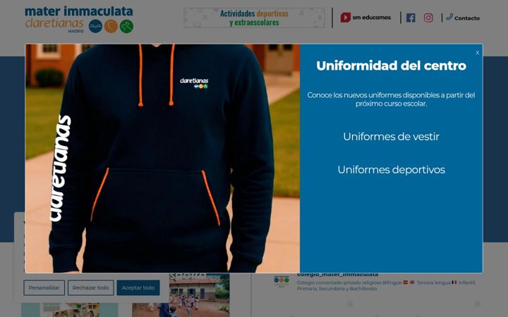 Screenshot of colegiomater.com