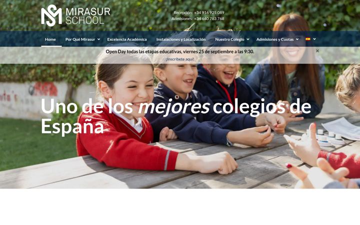 Screenshot of colegiomirasur.com