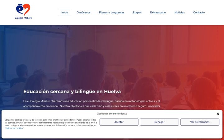Screenshot of colegiomolierehuelva.com