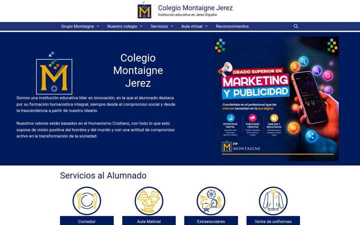 Screenshot of colegiomontaignejerez.com