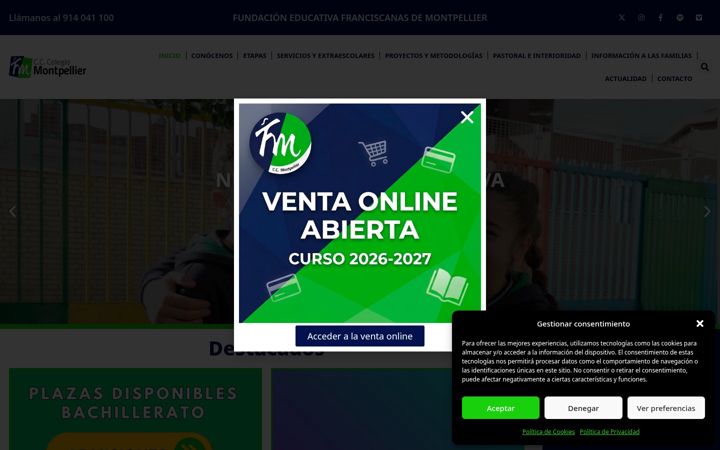 Screenshot of colegiomontpellier.es