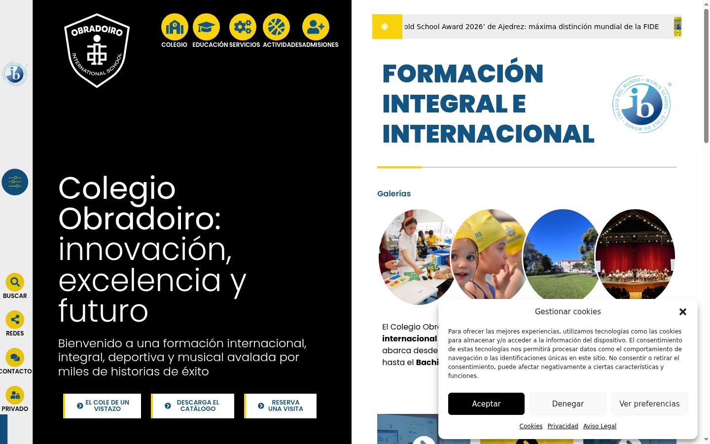 Screenshot del banner di consenso mostrato prima di qualsiasi interazione