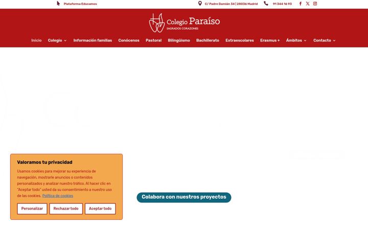 Screenshot of colegioparaiso.es