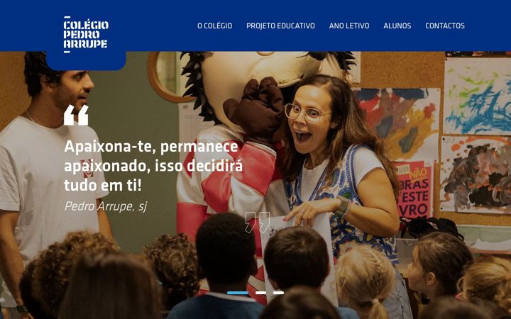 Screenshot of colegiopedroarrupe.pt