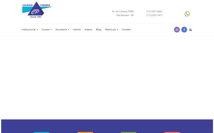 Screenshot of colegiopiramis.com.br