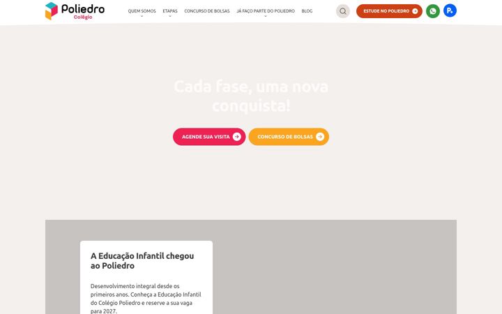 Screenshot of colegiopoliedro.com.br
