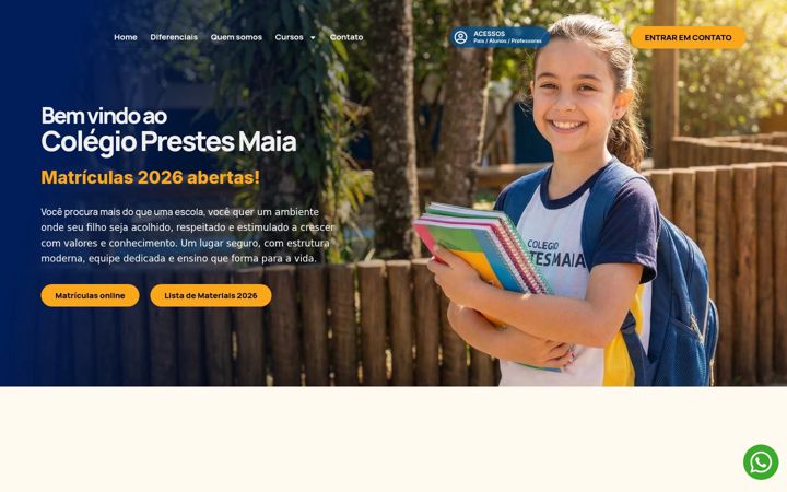 Screenshot of colegioprestesmaia.com.br