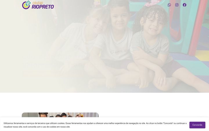 Ekraanipilt saidist colegioriopreto.com.br