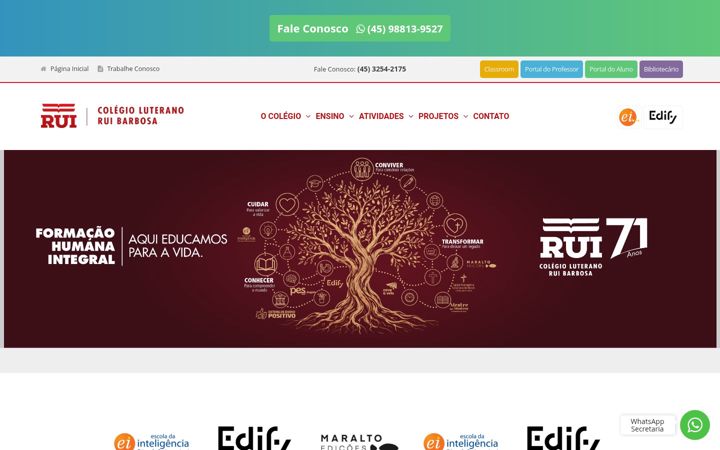 Ekraanipilt saidist colegioruibarbosa.com.br