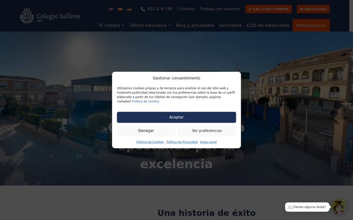 Screenshot of colegiosalliver.es