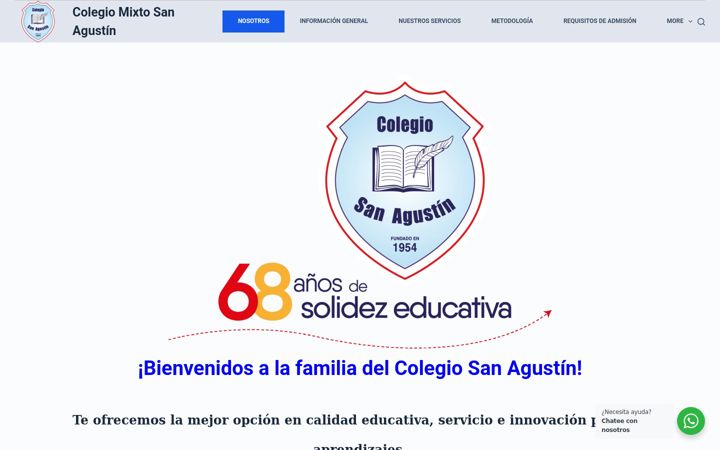 Screenshot of colegiosanagustin.edu.gt