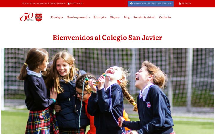 Screenshot of colegiosanjavier.es