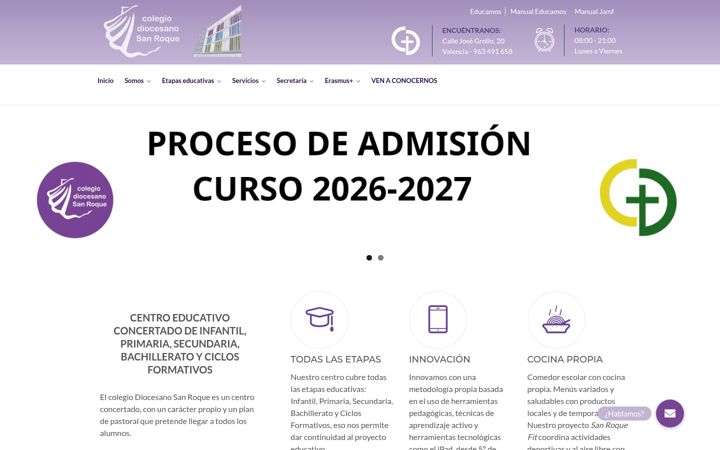 Screenshot of colegiosanroque.com