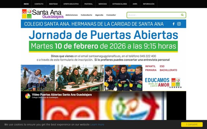 Screenshot of colegiosantaanaguadalajara.es