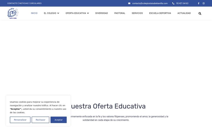 Captură de ecran a colegiosantaisabel.org