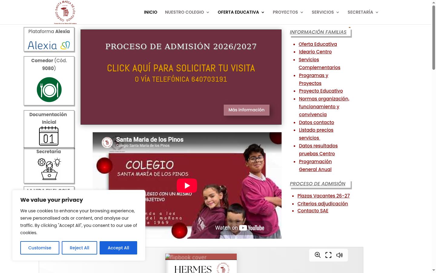 Sutikimo reklamjuostės, rodytos prieš bet kokią sąveiką, ekrano kopija