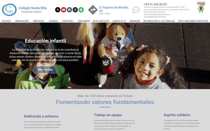 Screenshot of colegiosantarita.es