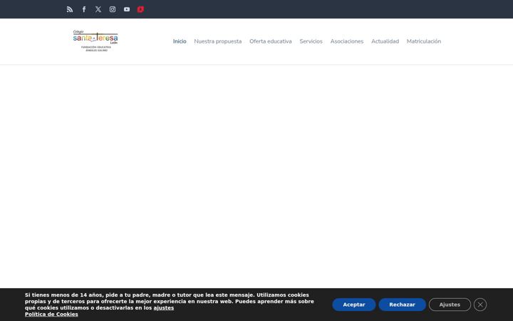 Captură de ecran a colegiosantateresaleon.org