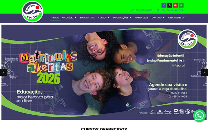 Ekraanipilt saidist colegiosavioli.com.br