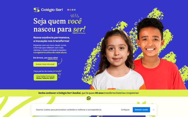 Ekraanipilt saidist colegioserjundiai.com.br